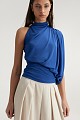 Blusa drapeada con un solo hombro - Gold Label