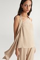 Blusa de satén con un solo hombro - Gold label