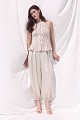 Top cu guler halter și broderie - Gold label