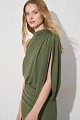 Vestido largo drapeado con un solo hombro - Gold Label