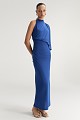 Vestido largo drapeado con un solo hombro - Gold Label
