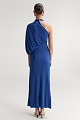 Vestido largo drapeado con un solo hombro - Gold Label