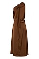 Vestido midi asimétrico de satén con un solo hombro - Gold Label