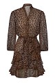 Mini leopard dress with ruffles - Gold label