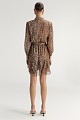 Mini leopard dress with ruffles - Gold label