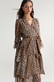 Maxi leopard dress with ruffles - Gold label