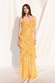 Maxi floral dress with ruffles - Gold label