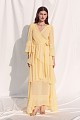 Vestido largo cruzado con volantes - Gold Label
