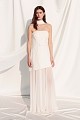 Vestido largo sin tirantes con transparencias - Gold Label