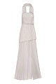 Vestido largo sin tirantes con transparencias - Gold Label