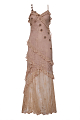 Maxi dress with lace and ruffles - Gold label
