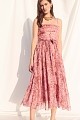 Vestido midi floral sin tirantes - Gold Label