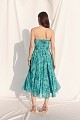 Vestido midi floral sin tirantes - Gold Label