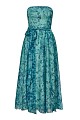 Vestido midi floral sin tirantes - Gold Label
