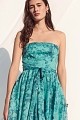 Vestido midi floral sin tirantes - Gold Label