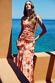 Vestido largo floral con volantes - Gold Label