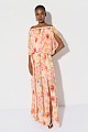 Vestido largo floral con hombros descubiertos - Gold Label