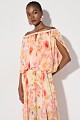 Vestido largo floral con hombros descubiertos - Gold Label