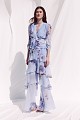 Floral wide-leg pants with ruffles - Gold label