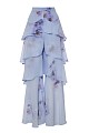 Floral wide-leg pants with ruffles - Gold label