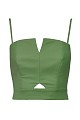 Bustier crop con tirantes y acabado satinado - Gold Label