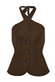 Sleeveless halter-neck blouse