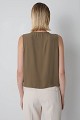 Sleeveless wrap blouse with a necklace detail