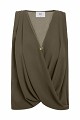 Sleeveless wrap blouse with a necklace detail