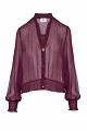 Semi-sheer top with smocked details