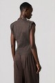 Sleeveless top with ruching