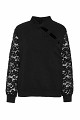 Japanese-style sweatshirt with lace