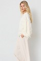 Sweatshirt with fringe detailing on the sleeves