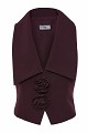 Sleeveless blouse with lapels and floral details