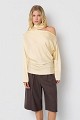 Off-shoulder satin-look blouse