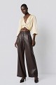 Satin-look top with a front knot