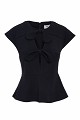 Crepe blouse with bows