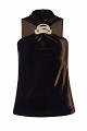 Sleeveless velvet top with jewel detail