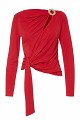 Crepe blouse with jewel detail