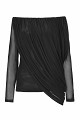 Off-shoulders draped blouse