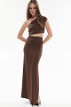 Cut out one-shoulder maxi dress