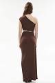 Cut out one-shoulder maxi dress