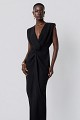 Sleeveless maxi dress with knot detail
