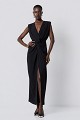 Sleeveless maxi dress with knot detail