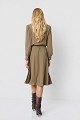 Crepe midi dress with decorative buttons