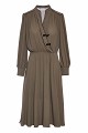 Crepe midi dress with decorative buttons