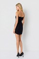 Strapless mini dress with scarf