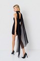 Strapless mini dress with scarf