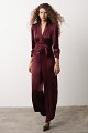 Satin trousers with side slits