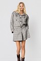 Checked jacket with decorative embellishments
