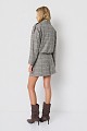 Checked jacket with decorative embellishments